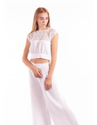Jasmine Crocheted Crop Top 